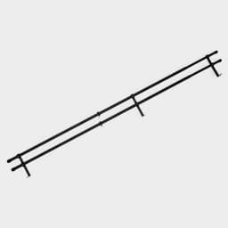 Карниз двухрядный кованый, 160-300 см, телескопический, металл, чёрный