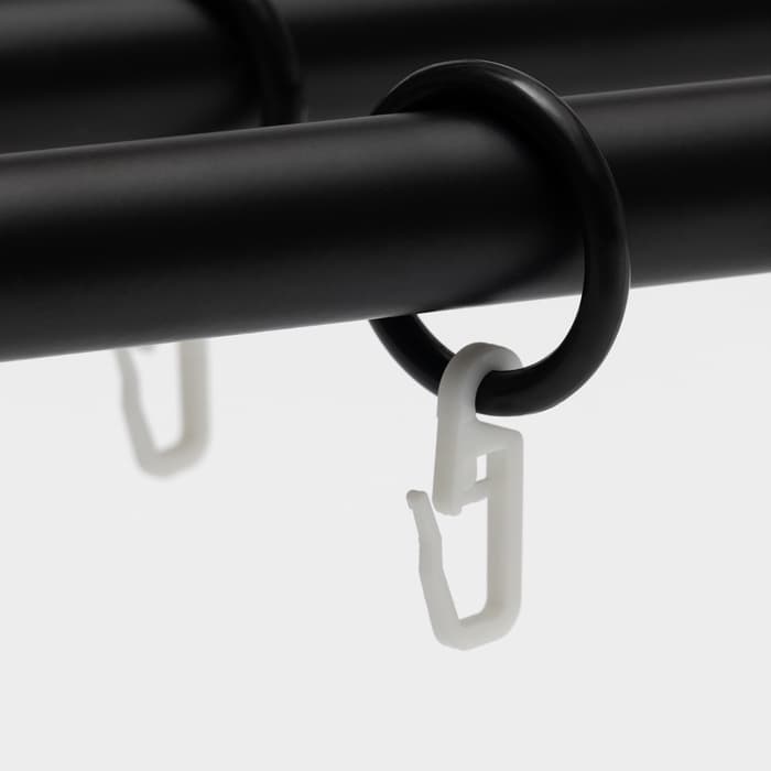 Карниз двухрядный кованый, 160-300 см, телескопический, металл, чёрный