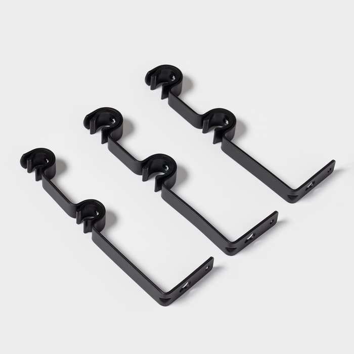 Карниз двухрядный кованый, 160-300 см, телескопический, металл, чёрный