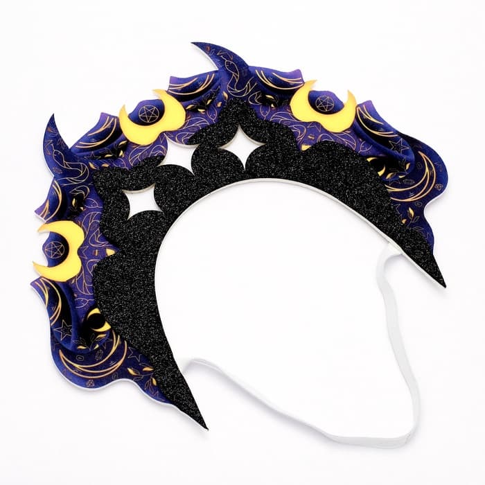 Ободок кокошник «Тёмный», фетр