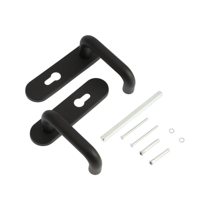 Ручки на планке LOCKLAND, для противопожарных замков, цвет черный