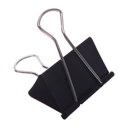 Набор зажимов для бумаг черных 60 мм 2 штуки в пакете