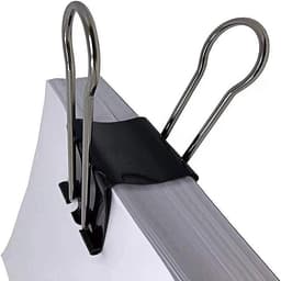 Набор зажимов для бумаг черных 60 мм 2 штуки в пакете