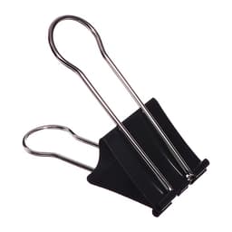 Зажим для бумаг черный 60 мм большой 20×6×4.5 см в пакете