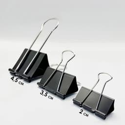 Зажим для бумаг черный 60 мм большой 20×6×4.5 см в пакете