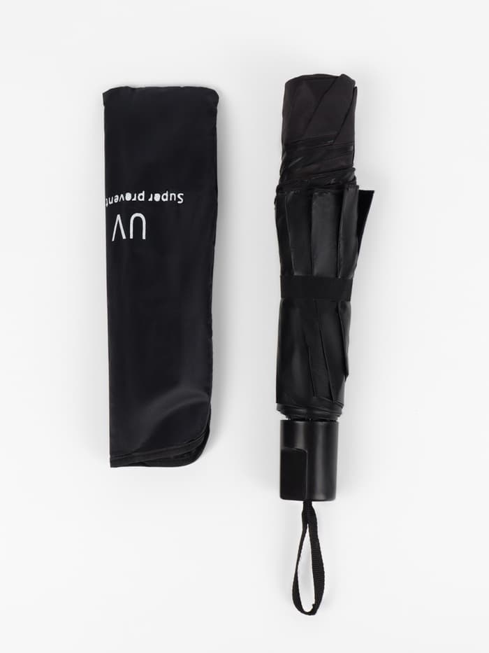 Зонт механический «Однотонный», 4 сложения, 8 спиц, R=47/55 см, d=94 см, чёрный