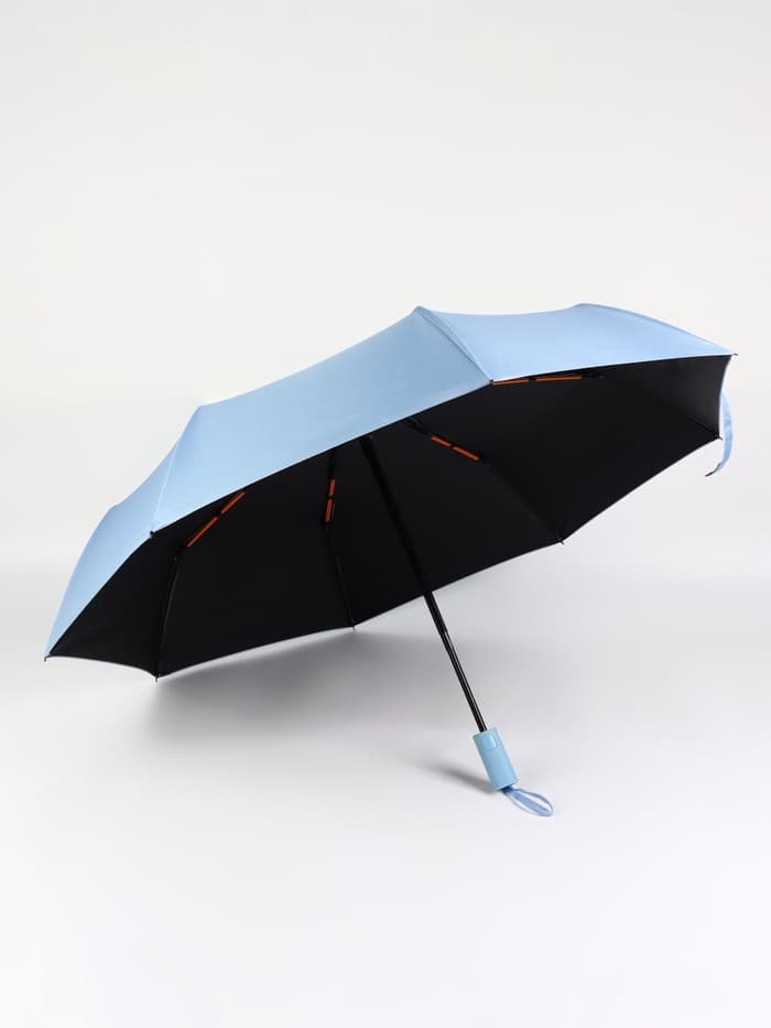 Зонт автоматический «Однотонный», 3 сложения, 8 спиц, R=46/56 см, d=92 см, МИКС