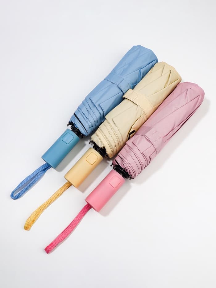 Зонт автоматический «Однотонный», 3 сложения, 8 спиц, R=46/56 см, d=92 см, МИКС