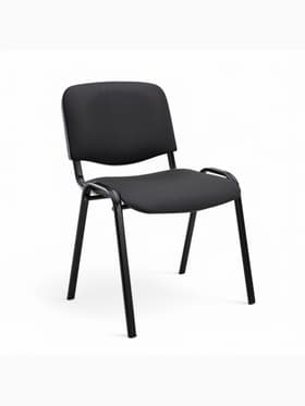 Стул офисный для посетителей «Клик Мебель. ИЗО», экокожа, цвет чёрный/чёрный