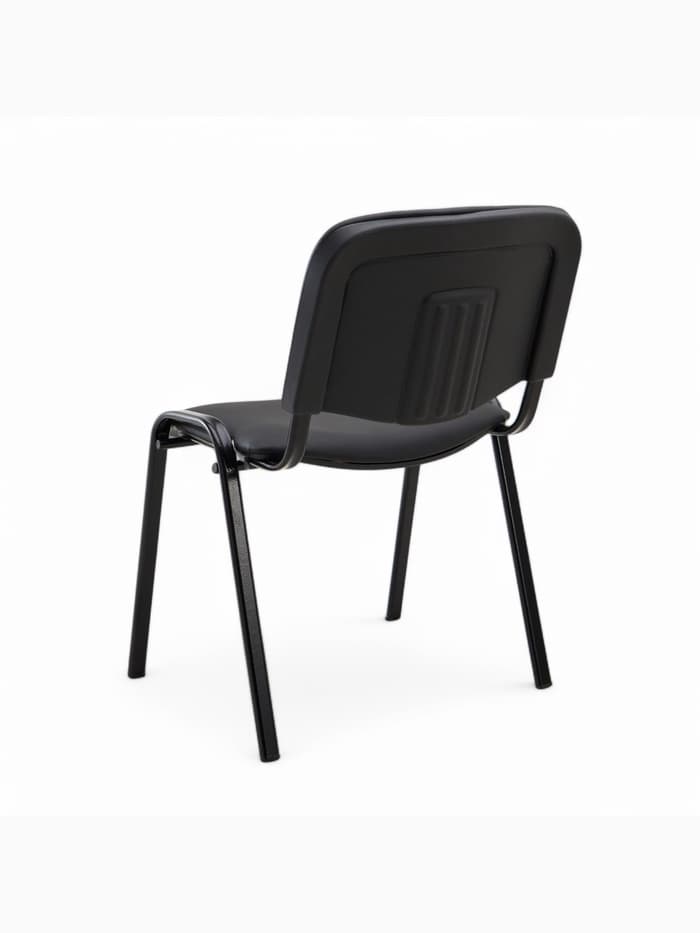 Стул офисный для посетителей «Клик Мебель. ИЗО», экокожа, цвет чёрный/чёрный