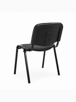 Стул офисный для посетителей «Клик Мебель. ИЗО», экокожа, цвет чёрный/чёрный