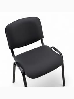Стул офисный для посетителей «Клик Мебель. ИЗО», экокожа, цвет чёрный/чёрный