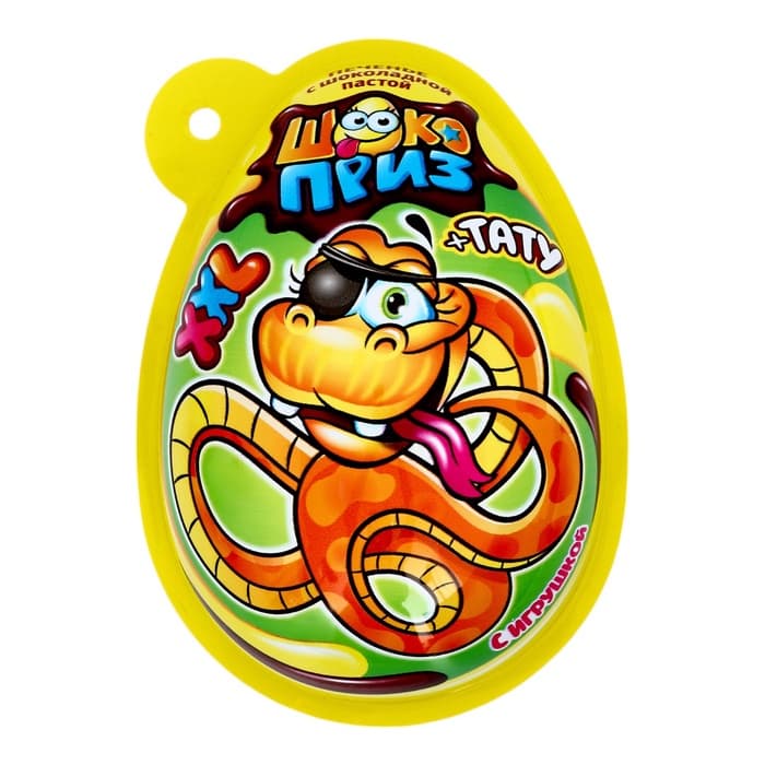 Печенье с шоколадной пастой и игрушкой «ШОКОПРИЗ XXL» Змейка-Злодейка, 30 г