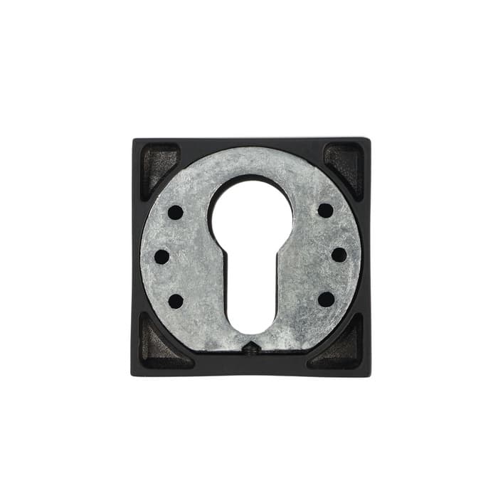 Накладка на цилиндровый механизм LOCKLAND, квадратная, с креплением, цвет черный