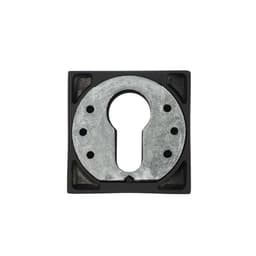 Накладка на цилиндровый механизм LOCKLAND, квадратная, с креплением, цвет черный