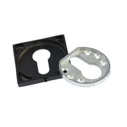 Накладка на цилиндровый механизм LOCKLAND, квадратная, с креплением, цвет черный