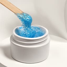 Гель для наращивания, с блёстками, трехфазный, 15 г, LED/UV, прозрачный, голубой