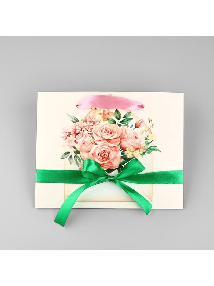 Пакет ламинированный с лентой «Для тебя», MS 23×10×18 см