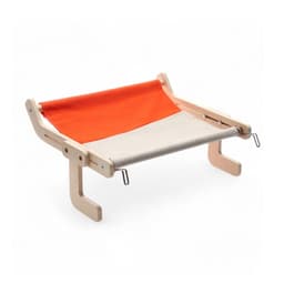 Гамак для кошки на кровать, 45×35×16 см, вес до 15 кг, бежевый, оранжевый