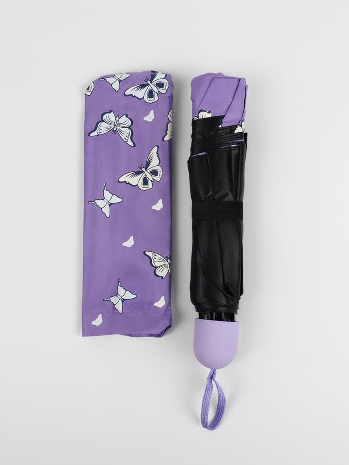 Зонт механический «Бабочки», с проявляющимся рисунком, 4 сложения, 8 спиц, R=47/55 см, d=94 см, МИКС