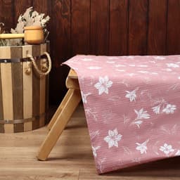 Простыня вафельная для бани «Этель. Лилия», 150×180 см, хлопок 100%, розовая