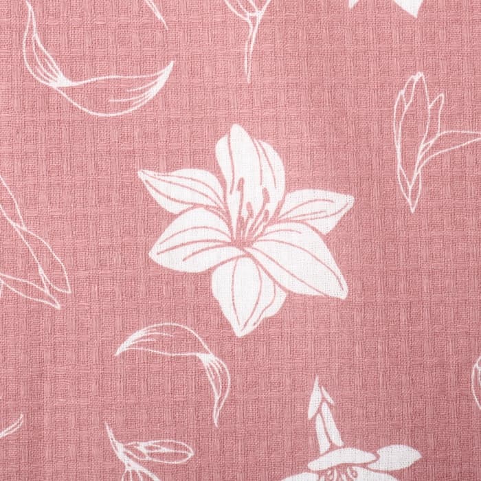 Простыня вафельная для бани «Этель. Лилия», 150×180 см, хлопок 100%, розовая