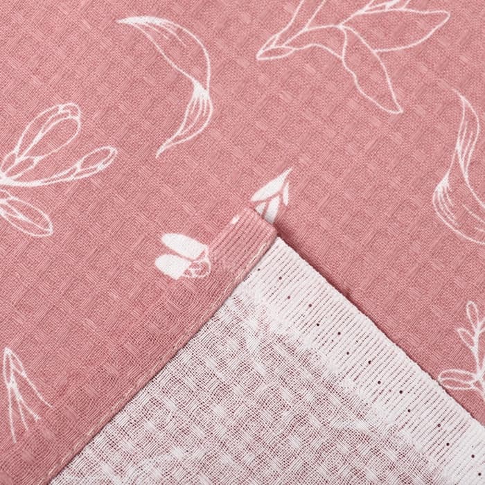Простыня вафельная для бани «Этель. Лилия», 150×180 см, хлопок 100%, розовая