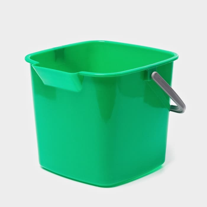 Ведро для уборки, 5.6 л, 22×23×18.7 см, зелёное
