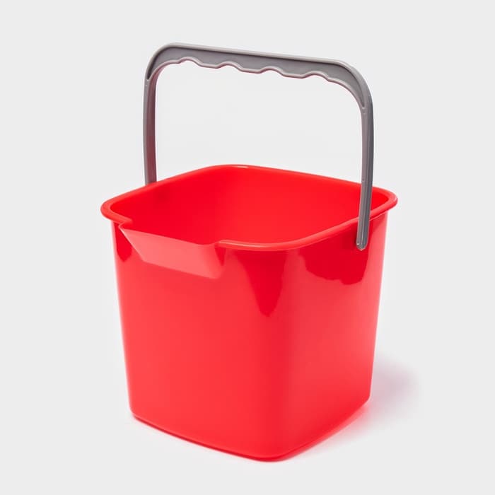 Ведро для уборки, 5.6 л, 21.5×23×18.5 см, красное