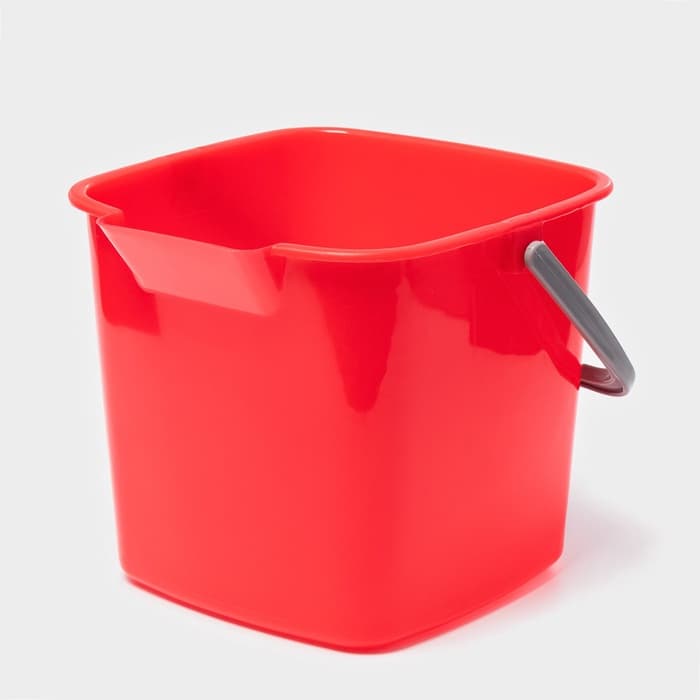 Ведро для уборки, 5.6 л, 21.5×23×18.5 см, красное