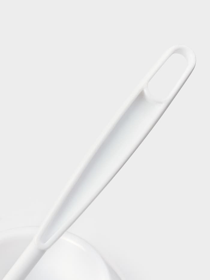 Ёршик для унитаза Aqua, 13×13×36 см, с подставкой, белый