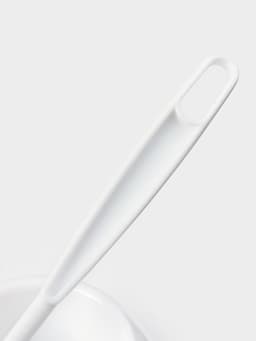 Ёршик для унитаза Aqua, 13×13×36 см, с подставкой, белый