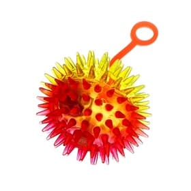 Мяч световой на резиночке, 6.5 см, прозрачный, набор 3 шт., МИКС