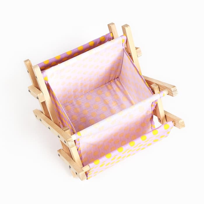 Газетница-подставка для книг и журналов «Горошек», 30×20×30 см, розовая