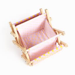 Газетница-подставка для книг и журналов «Горошек», 30×20×30 см, розовая