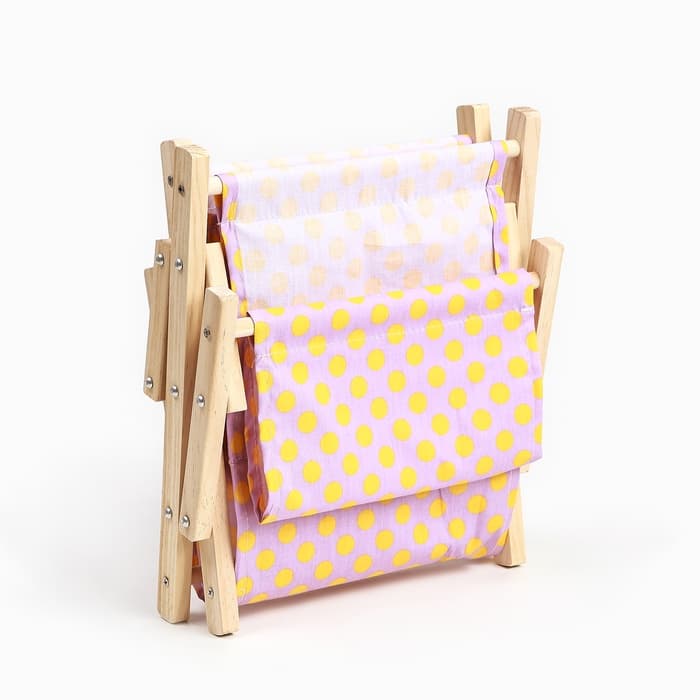 Газетница-подставка для книг и журналов «Горошек», 30×20×30 см, розовая