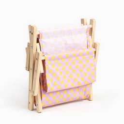 Газетница-подставка для книг и журналов «Горошек», 30×20×30 см, розовая