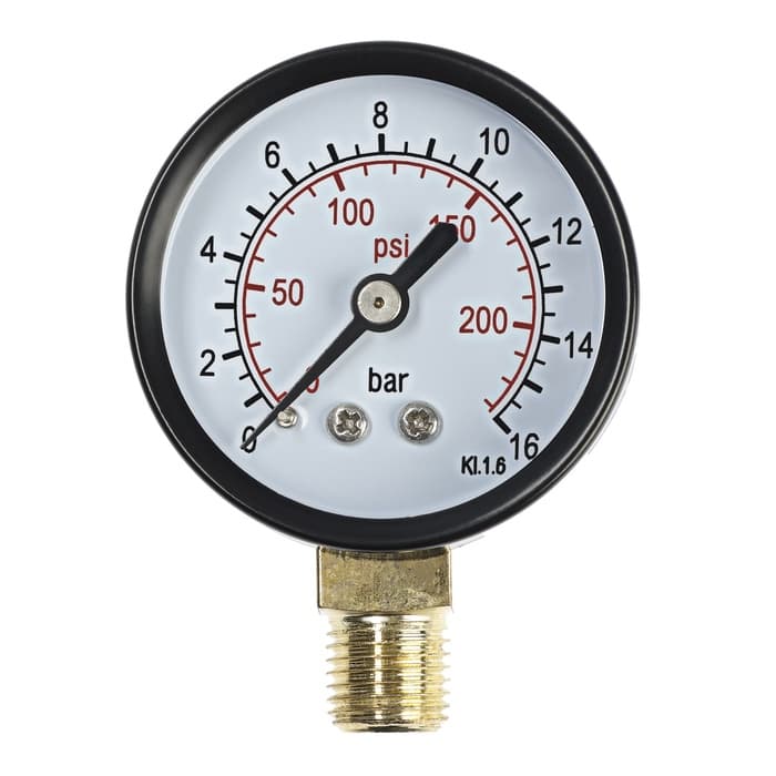 Манометр ZEIN, радиальный, диаметр корпуса 50 мм, 16 бар, 1/4"