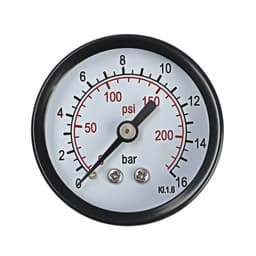 Манометр ZEIN, аксиальный, диаметр корпуса 50 мм, 16 бар, 1/4"