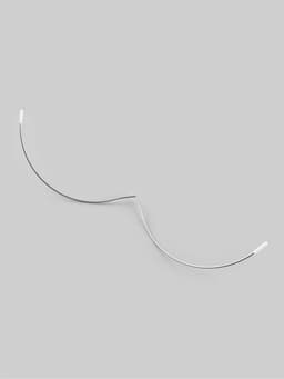 Монокость для бюстгальтера, 180 + 180 мм, цвет серебряный