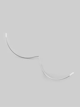 Монокость для бюстгальтера, 190 + 190 мм, цвет серебряный