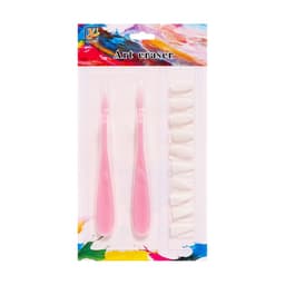 Набор мастихинов для растирки 2 штуки, с дополнительными насадками, ластиками, 10 штук