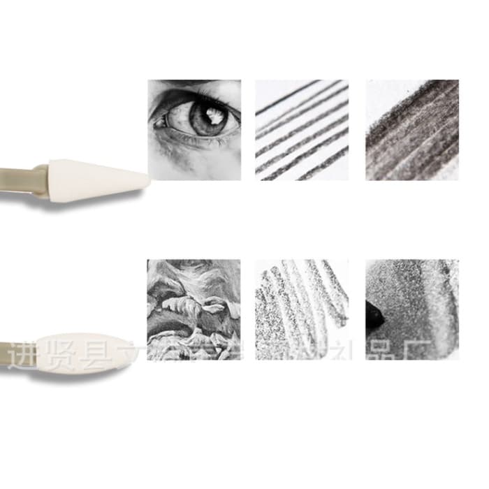 Набор мастихинов для растирки 2 штуки, с дополнительными насадками, ластиками, 10 штук