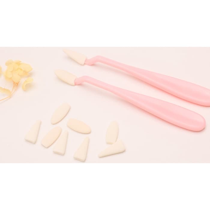 Набор мастихинов для растирки 2 штуки, с дополнительными насадками, ластиками, 10 штук