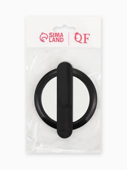 Зеркало с ручкой, складное, двустороннее, с увеличением х2, 8.3×10×1.3 см, (d=6.4 см), чёрное