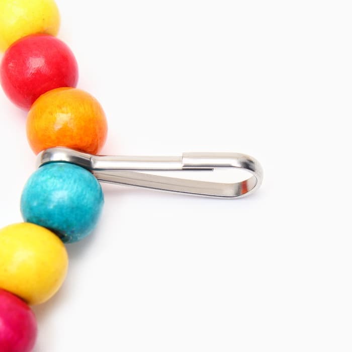 Качели для птиц, 20 см, с деревянной жёрдочкой, цвет МИКС