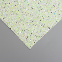 Лист для творчества искусственная кожа «Блёстки», бело-зелёный лист 33×20 см, толщина 1.6 мм