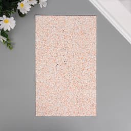 Лист для творчества искусственная кожа «Блёстки», бело-оранжевый лист 33×20 см, толщина 1.6 мм