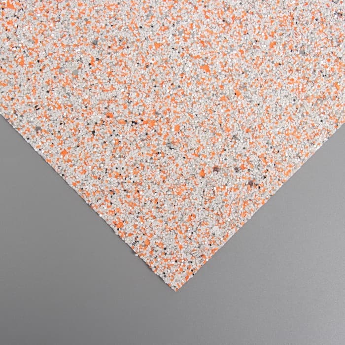 Лист для творчества искусственная кожа «Блёстки», бело-оранжевый лист 33×20 см, толщина 1.6 мм