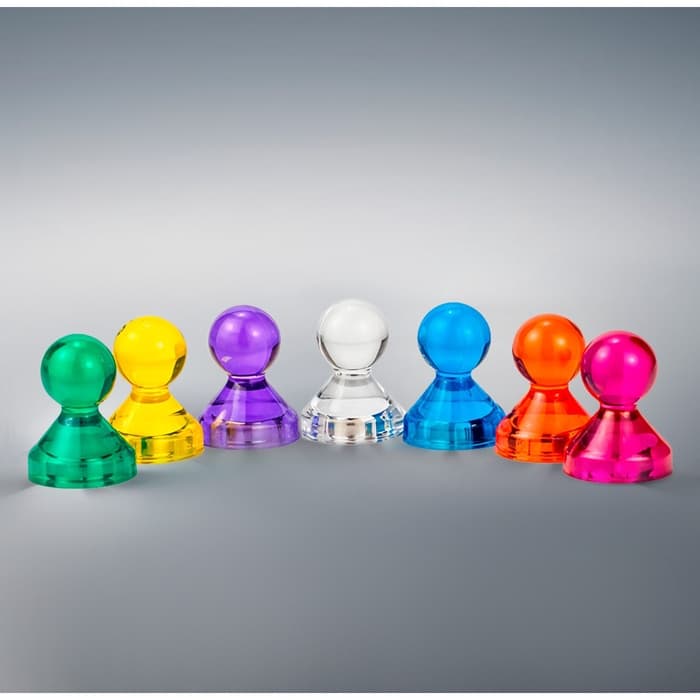 Набор магнитов, 24 штуки для доски «Пешки», 11×17 мм, 7 цветов